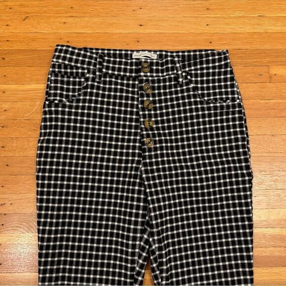 Urban Outfitters black/white plaid high rise pants - Picture 3 of 4
